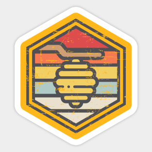 Retro Badge Beehive Light Sticker